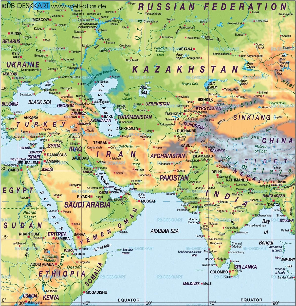 kart Bəhreyn dünyanın xəritəsi atlas